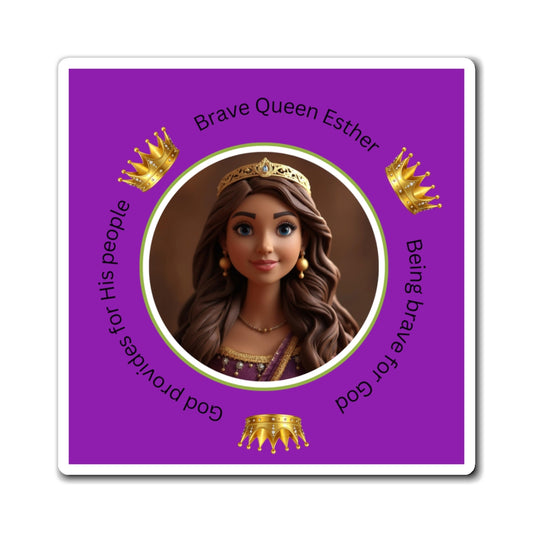Brave Queen Esther Collection Magnet (Bible Story Series by KRB CURRICULUM DESIGN)