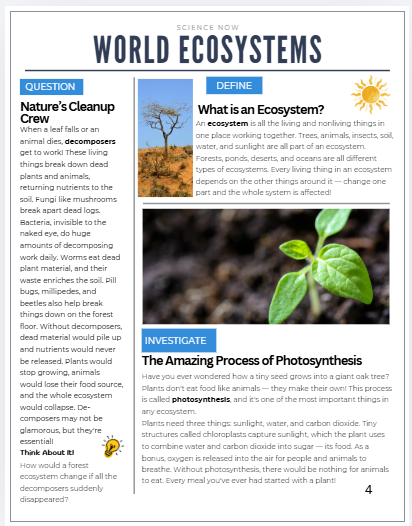 3-5 World Ecosystems Science Magazine