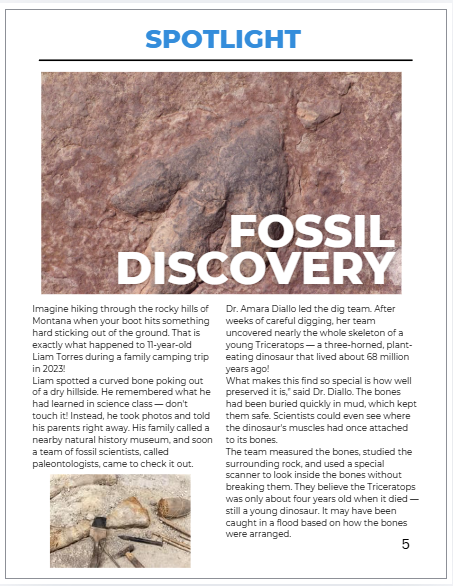 3-5 Fossils in History Science Magazine