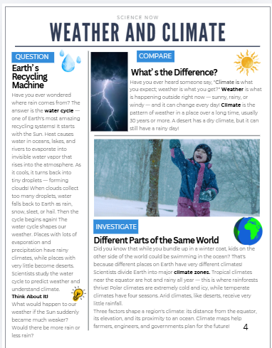 3-5 Weather and Climate Science Magazine