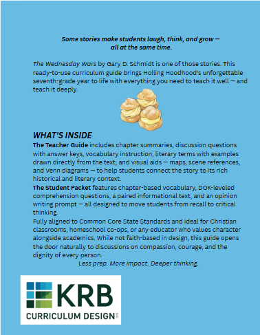 6-8 The Wednesday Wars Curriculum Guide