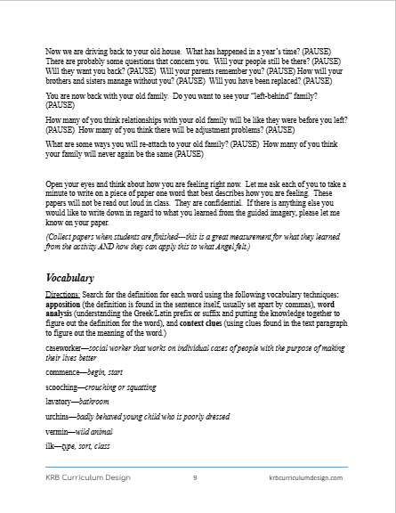 Bud, Not Buddy Curriculum Guide