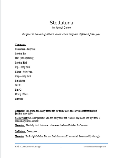 Stellaluna Reader's Theater (RESPECT)
