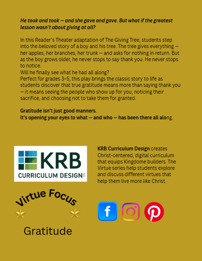 The Giving Tree Reader's Theater (GRATITUDE)